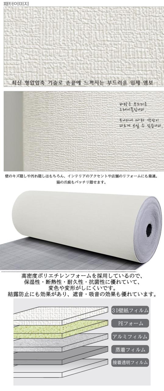 壁紙 クッションシート 幅1m X 15m 厚さ5mm 断熱 アルミ 壁紙シール のり付き リメイクシート アルミシート 保冷保温効果 結露防止 カビ防止 吸音 子供部屋_8