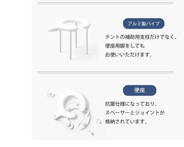 minimLET 簡易トイレ 軽量 コンパクト 簡易テント ティッシュ 簡易便座 ポンチョ 野外 傘 携帯トイレ