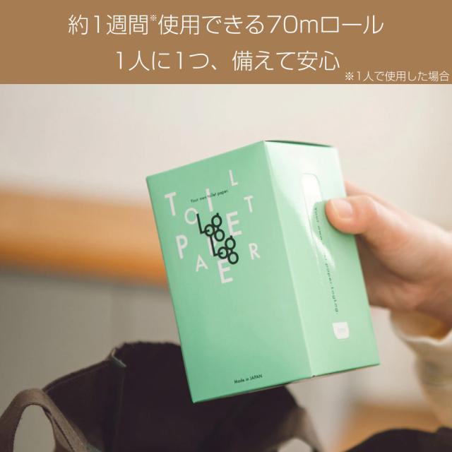 10年保証 備蓄用トイレットペーパー LogLog 70m巻 25個セット 個包装 オシャレで便利な小箱入 2WAYタイプ 日本製 10年保存 非常用トイレ 簡易トイレ 仮設トイレ 防災グッズ セット 防災用品_5