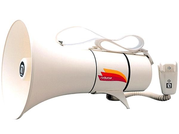 拡声器 ノボル電機 ショルダー型メガホン TM-208 13W ホイッスル音付 noboru ノボル ハンドマイク (防災グッズ 避難誘導 防災用品 災害備蓄品 避難訓練 集会 イベント 運動会 消防団 操法 非常用)