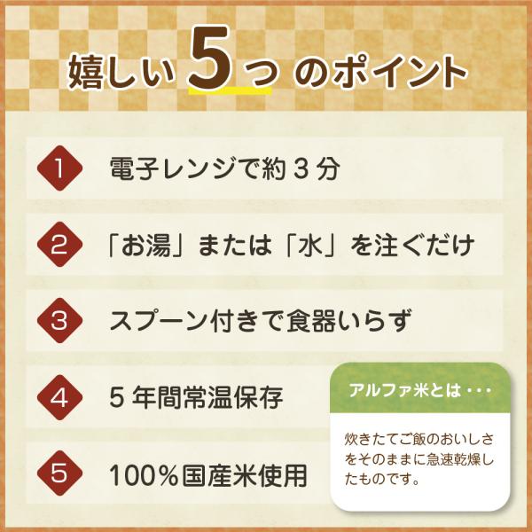 尾西のレンジ+(プラス)山菜おこわ 20食 ケース 5年保存 尾西食品 尾西 アルファ米 アルファー米 アルファ化米 電子レンジ 時短 非常食 非常食セット 保存食 防災食 保存食セット おすすめ 登山 キャンプ_2