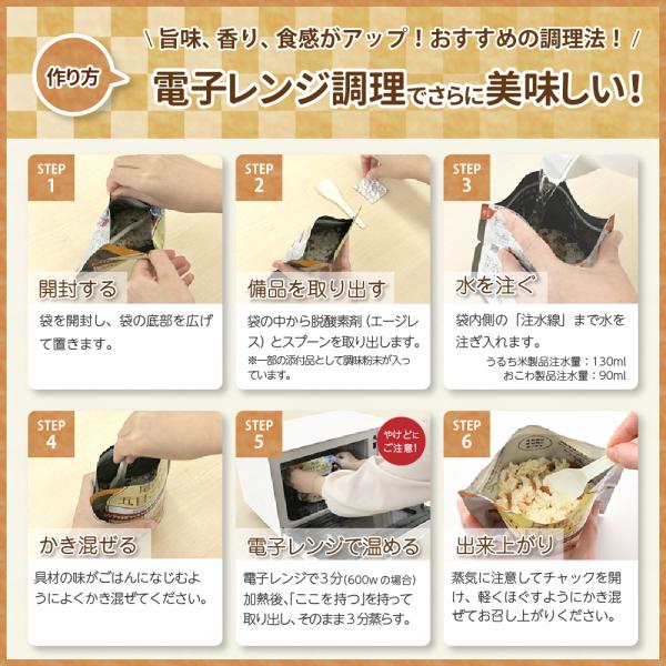 尾西のレンジ+(プラス)山菜おこわ 20食 ケース 5年保存 尾西食品 尾西 アルファ米 アルファー米 アルファ化米 電子レンジ 時短 非常食 非常食セット 保存食 防災食 保存食セット おすすめ 登山 キャンプ_4