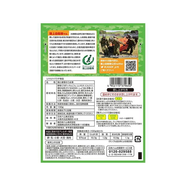 非常食セット 陸上自衛隊戦闘糧食モデル 4種類20食セット 日本ハム_11