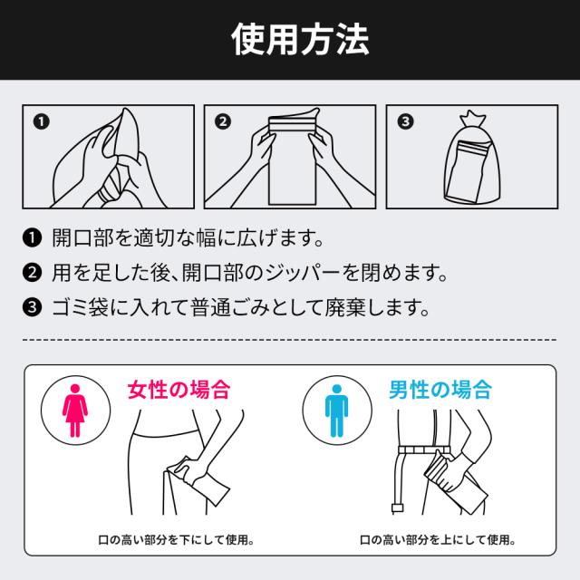 非常用トイレ 携帯トイレ 90セット 360回分 15年長期保存 男女兼用 簡易トイレ 700ml 吸収 KO377 RABILSS_11