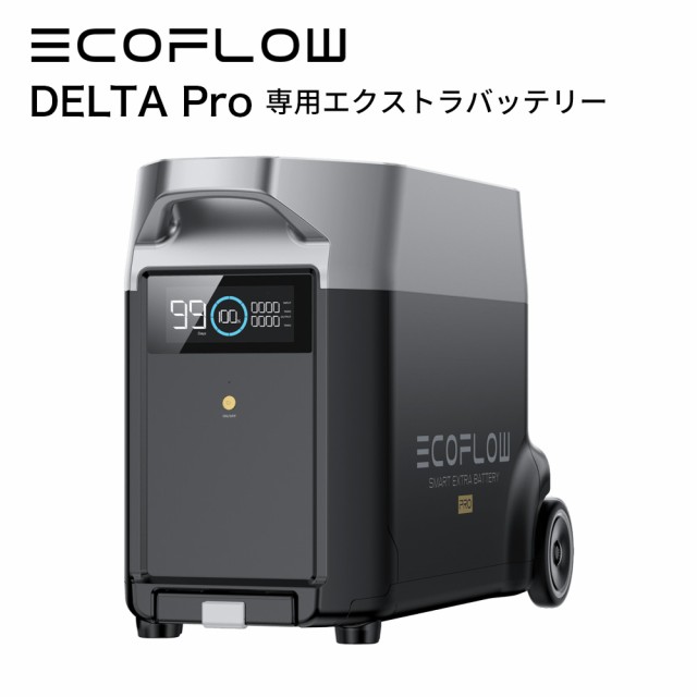 専用エクストラバッテリー EcoFlow DELTA Pro 3600Wh 1,125,000mAh ...