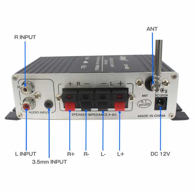 ステレオ アンプ オーディオ リモコン付 LEPY製 Hi-Fi 多機能 SDカード