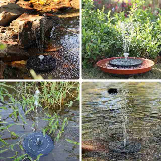 ソーラーポンプ 自動 噴水ソーラー噴水ポンプ 池 風景 プール