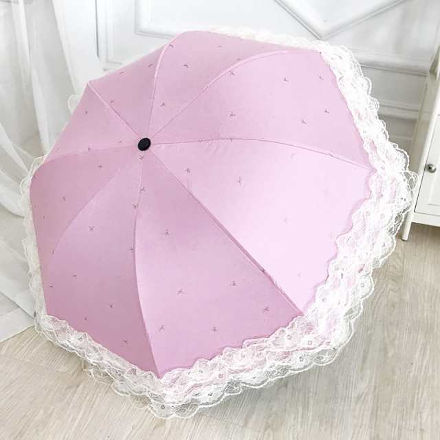 折りたたみ傘 レース 日傘 雨傘 兼用 レディース 軽量 遮光 折り畳み傘 
