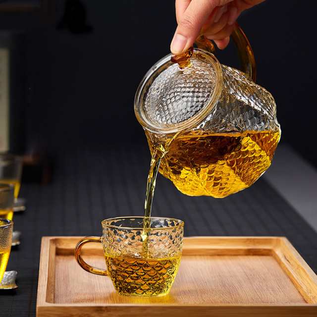 ティーポット 耐熱ガラス 5点セット ティーカップ コップ 茶器 茶
