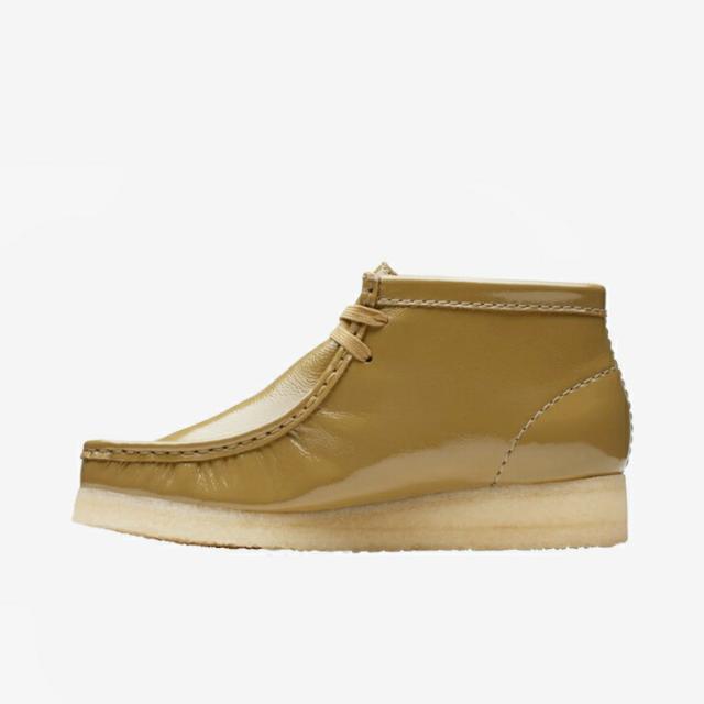 ：CLARKS｜W Wallabee Boot Patent/ クラークス/ワラビー ブーツ パテント/ダークオリーブ #_4