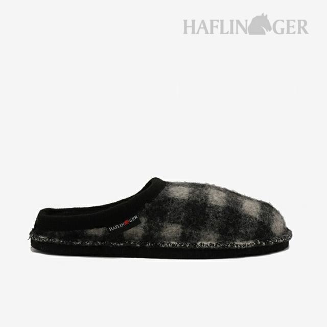 ・HAFLINGER｜Plaid Boiled Wool Double-Felt Slipper/ ハフリンガー/プラッド ボイルド ウール ダブルフェルト スリッパ/ローウェイ #