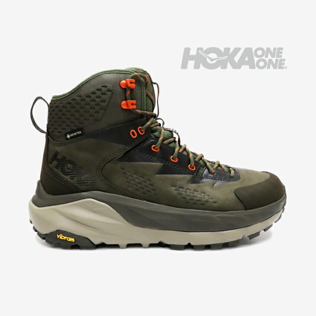 ＊HOKA ONE ONE｜Kaha GTX/ ホカ オネ オネ/カハ ゴアテックス/Black OliveｘGreen #トレッキングシューズ 登山 防水 ゴアテックス