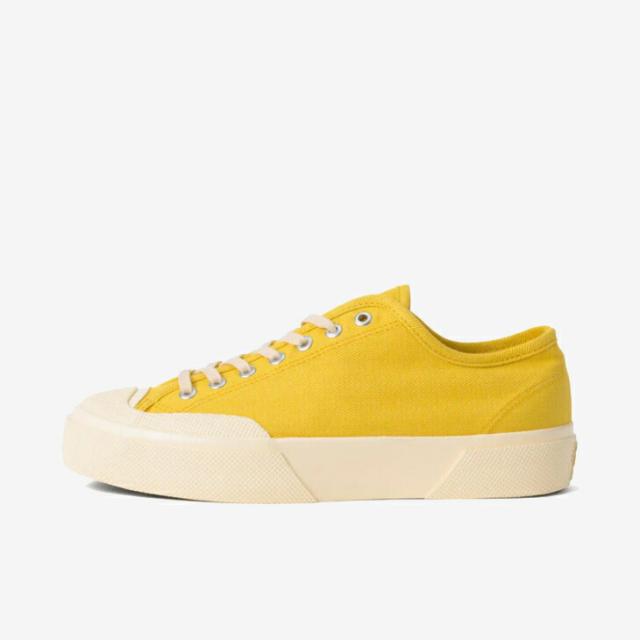 ：SUPERGA｜Artifact 2432 Works LC Denim Yarn Dye Low-cut/ スペルガ/アーティファクト ワークス ローカット デニム ヤーン ダイ/イエローｘオフホワイト #_4