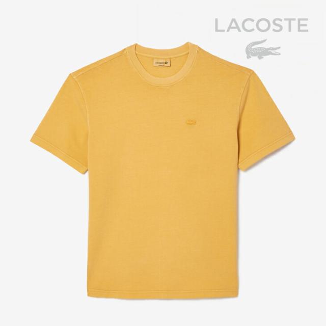 ・LACOSTE｜Natural Dyed Jersey T-shirt/ ラコステ/ナチュラル ダイ ジャージー Tシャツ/イエロー #