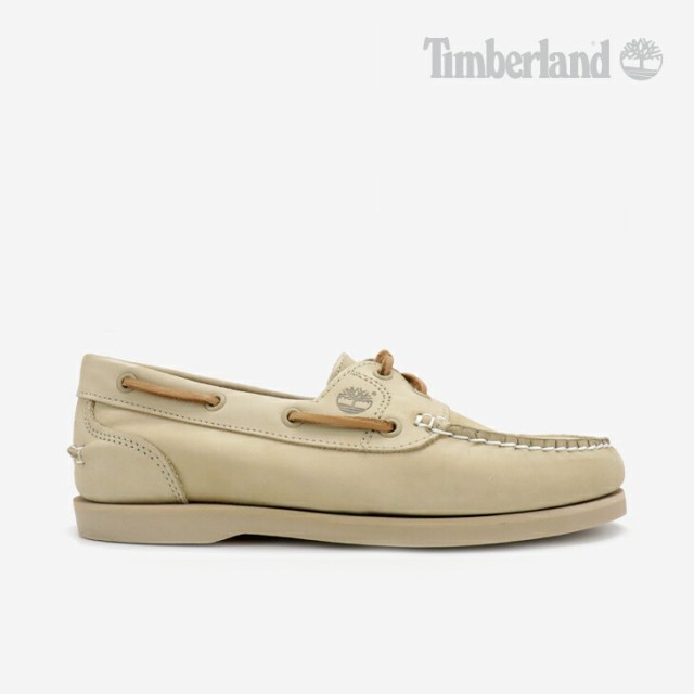 ・TIMBERLAND｜W Classic Boat Shoe 2-Eye Nubuck/ ティンバーランド/クラシック ボート シュー ツーアイ ヌバック/ライトベージュ #