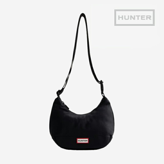 ・HUNTER｜Nylon Mini Hobo/ ハンター/ナイロン ミニ ホーボー/ブラック #