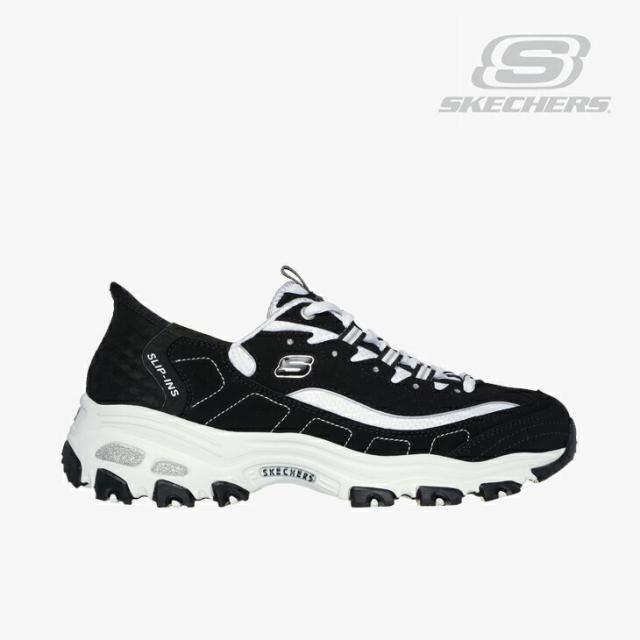 ：SKECHERS｜W Slip-Ins D’lites New Classic/ スケッチャーズ/スリップインズ ディーライツ ニュー クラシック/ブラックｘホワイト #