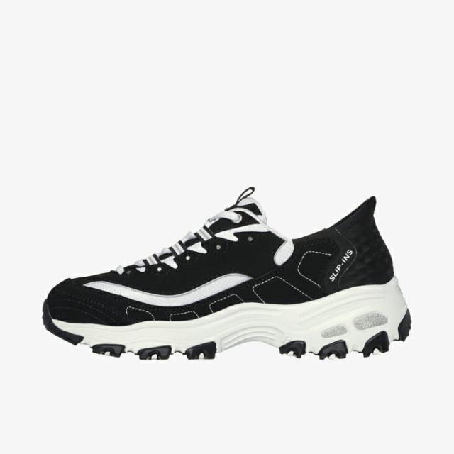 ：SKECHERS｜W Slip-Ins D’lites New Classic/ スケッチャーズ/スリップインズ ディーライツ ニュー クラシック/ブラックｘホワイト #_5