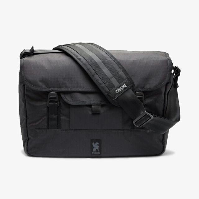 ：CHROME｜Midtown 20L Messenger Weatherproof RecX/ クローム/ミッドタウン メッセンジャー ウェザープルーフ クロス リフレクティブ ファブリック/ブラック #_1