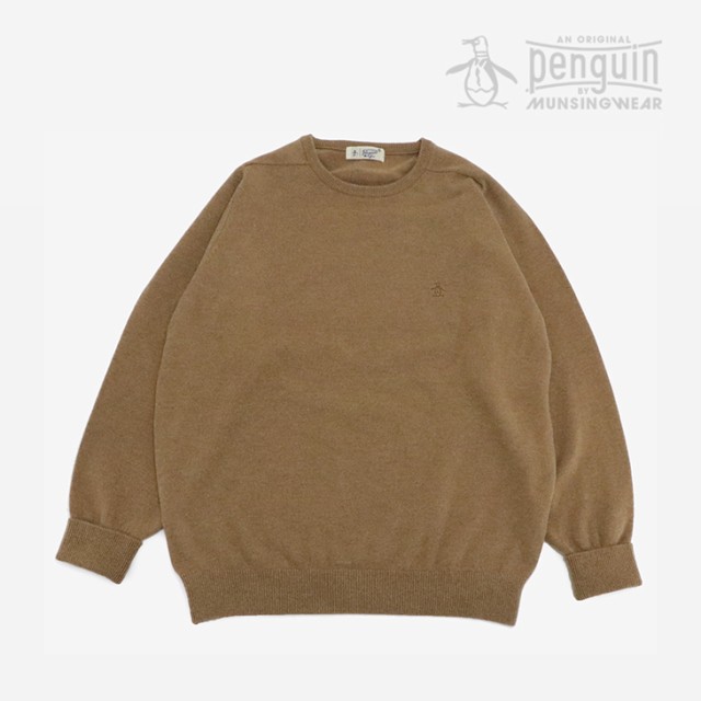 ・ORIGINAL PENGUIN By Munsingwear｜Lamb Wool Saddle Shoulder Sweater/ ペンギン バイ マンシングウェア/ラム ウール サドル ショルダ