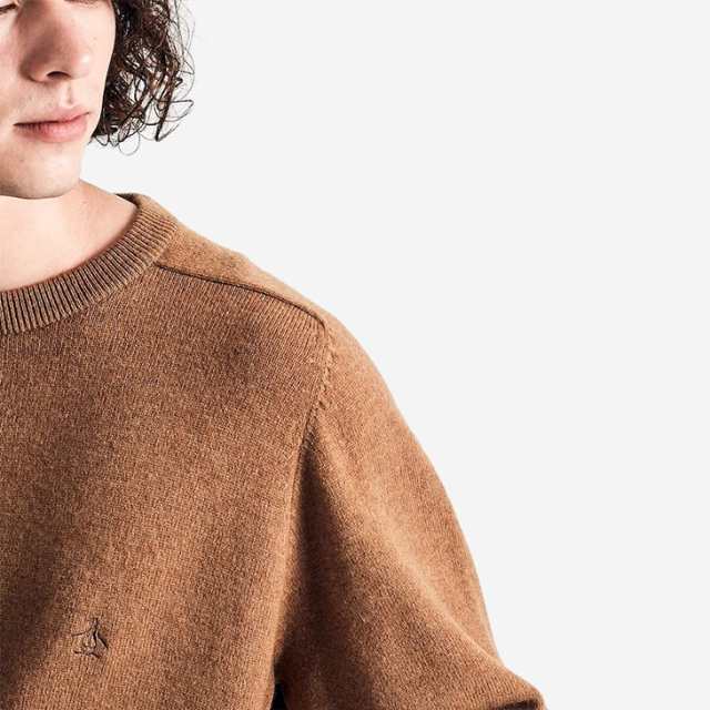 ・ORIGINAL PENGUIN By Munsingwear｜Lamb Wool Saddle Shoulder Sweater/ ペンギン バイ マンシングウェア/ラム ウール サドル ショルダ