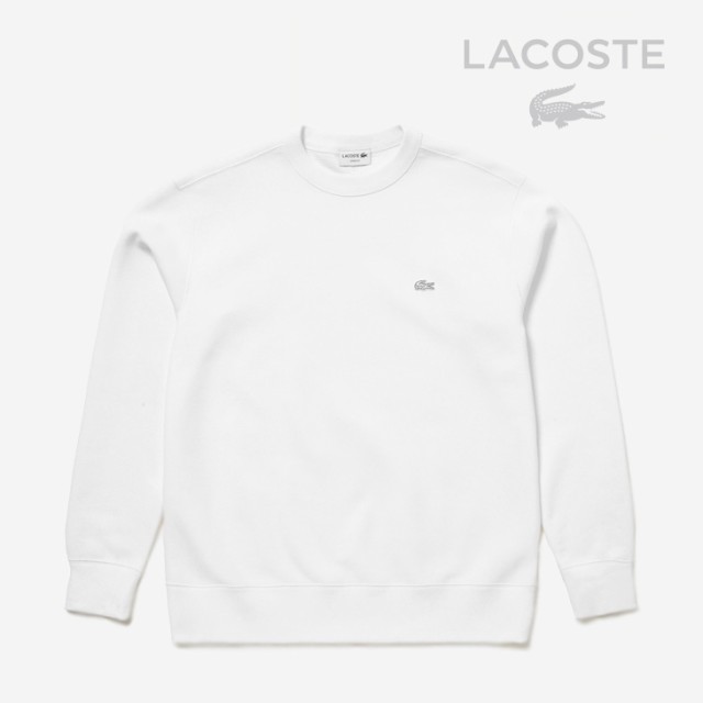 ・LACOSTE｜Pique Knit One Tone Crew Neck/ ラコステ/ピケ ニットワン トーン クルー ネック/ホワイト #