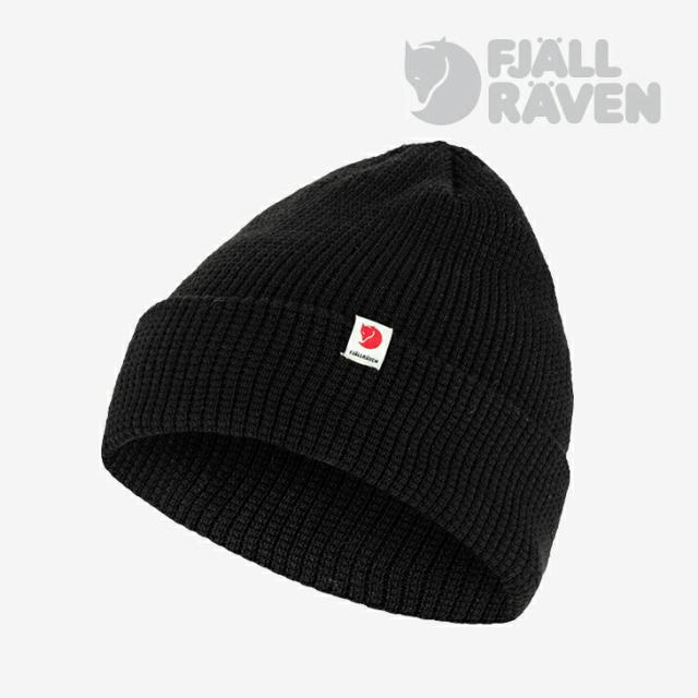 ・FJALLRAVEN｜Tab Hat Waffle Knit/ フェールラーベン/タブ ハット/ブラック # 5,500円