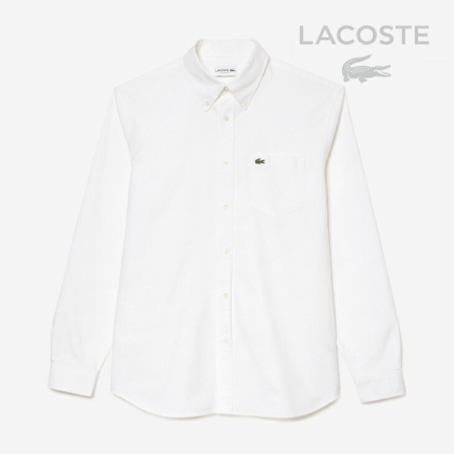 ・LACOSTE｜Oxford Button-Down Shirt/ ラコステ/オックスフォード ボタンダウン シャツ/ホワイト #