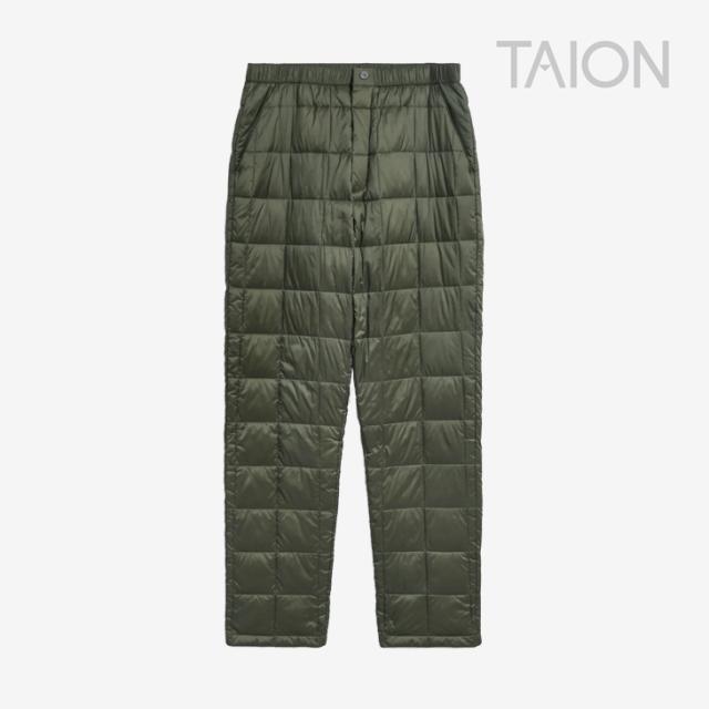 ・TAION｜Basic Tapered Down Pants/ タイオン/ベーシック テーパード ダウン パンツ/ダーク オリーブ #