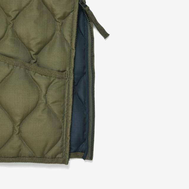 ・TAION｜W Military V Neck Zip Down Vest/ タイオン/ミリタリー ブイ ネック ジップ ダウン ベスト/ブラック #_5