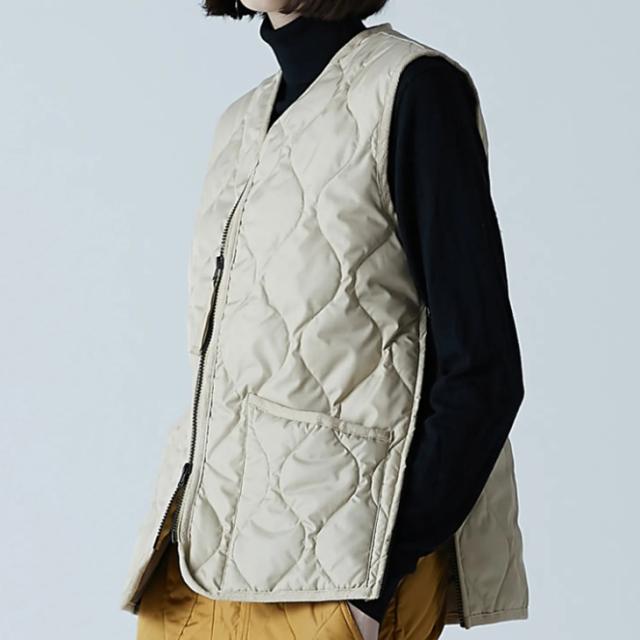 ・TAION｜W Military V Neck Zip Down Vest/ タイオン/ミリタリー ブイ ネック ジップ ダウン ベスト/ダーク オリーブ #_10