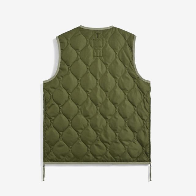 ・TAION｜W Military V Neck Zip Down Vest/ タイオン/ミリタリー ブイ ネック ジップ ダウン ベスト/ダーク オリーブ #_1