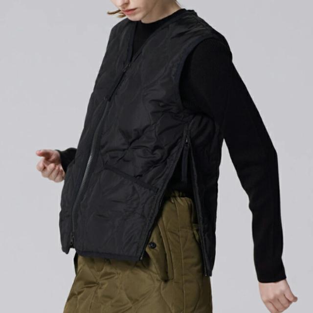 ・TAION｜W Military V Neck Zip Down Vest/ タイオン/ミリタリー ブイ ネック ジップ ダウン ベスト/ダーク オリーブ #_8