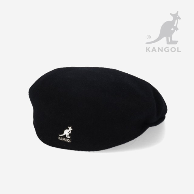 ・KANGOL｜Wool 504 Hunting/ カンゴール/ウール ハンチング バックトゥフロント ベレー/ブラック #