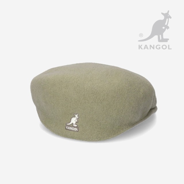 ・KANGOL｜Wool 504 Hunting/ カンゴール/ウール ハンチング バックトゥフロント ベレー/ウォーム グレー #