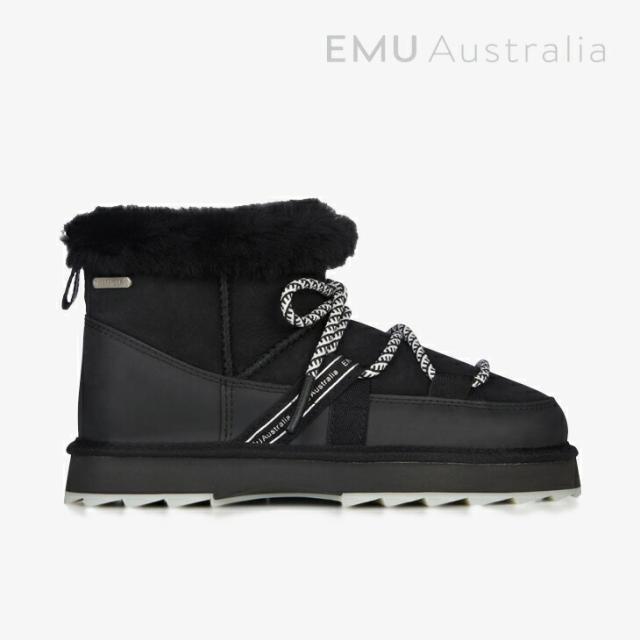 ・EMU｜W Blurred Micro Sheepskin Mouton/ エミュー/ブラード マイクロ シープスキン ムートン/ブラック #