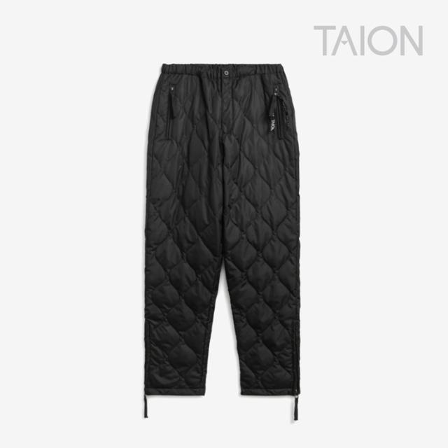 ・TAION｜Military Zip Slit Parachute Down Pants/ タイオン/ミリタリー ジップ スリット パラシュート ダウン パンツ/ブラック #