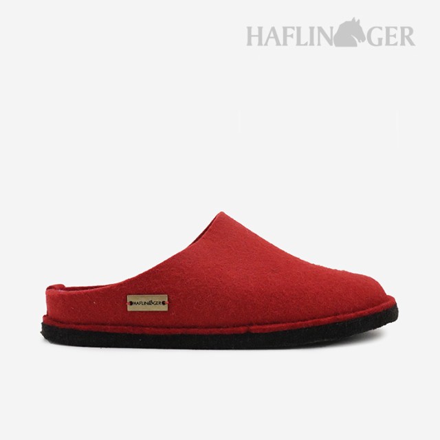 ・HAFLINGER｜Soft Boiled Wool Double-Felt Slipper/ ハフリンガー/ソフト ボイルド ウール ダブルフェルト スリッパ/レッドｘローサ #の通販は