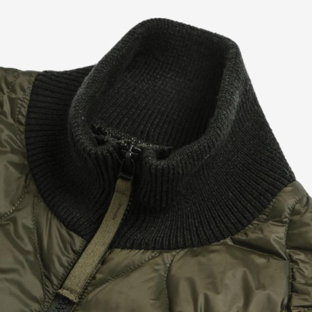 TAION｜W Military Hi Neck Knit Down Jacket Soft Shell