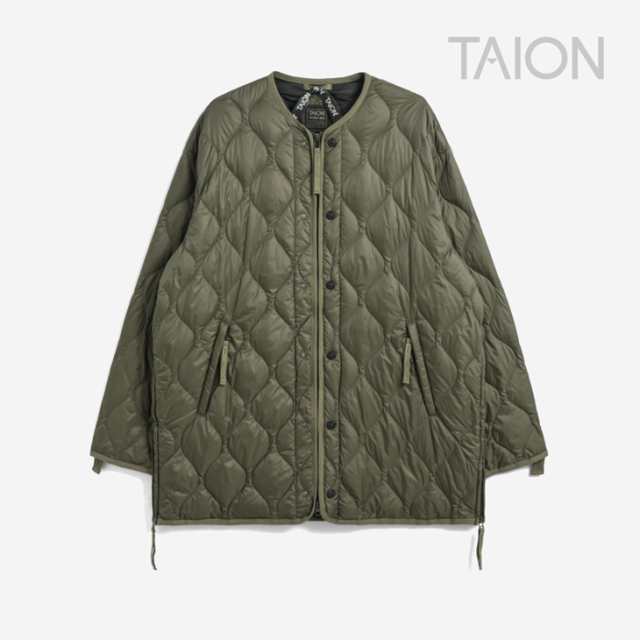 ・TAION｜W Military M65 Liner W Zip Down Jaket Soft Shell/ タイオン/ミリタリー フィールドジャケットライナー ダブル ジップ ダウン ジャケット ソフト シェル/ダーク オリーブ #
