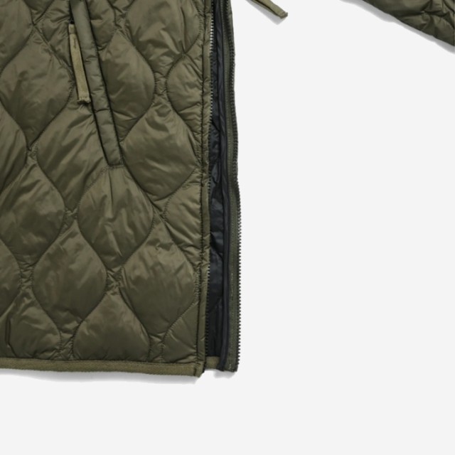 ・TAION｜W Military M65 Liner W Zip Down Jaket Soft Shell/ タイオン/ミリタリー フィールドジャケットライナー ダブル ジップ ダウン ジャケット ソフト シェル/ダーク オリーブ #