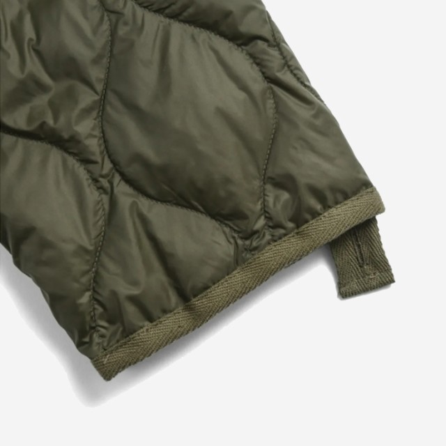 ・TAION｜W Military M65 Liner W Zip Down Jaket Soft Shell/ タイオン/ミリタリー フィールドジャケットライナー ダブル ジップ ダウン ジャケット ソフト シェル/ダーク オリーブ #