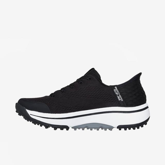 ・SKECHERS｜W Slip-Ins Go Golf Arch Fit Line Up/ スケッチャーズ/スリップインズ ゴーゴルフ アーチフィット ライン アップ/ブラックｘホワイト # SKECHERS｜W Slip-Ins Go Golf Arch Fit Line Up/ スケッチャーズ
