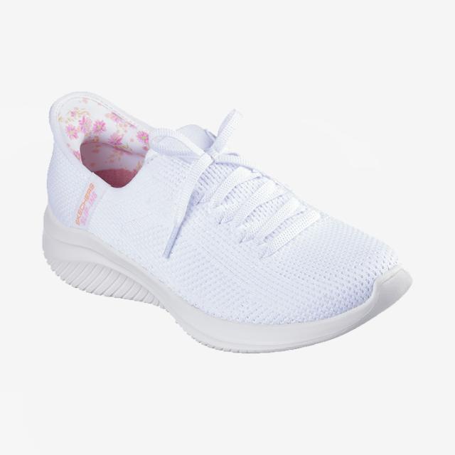 ・SKECHERS｜W Slip-Ins Ultra Flex 3.0 Morning Blossom/ スケッチャーズ/スリップインズ ウルトラ フレックス モーニング ブロッサム/ホワイト #