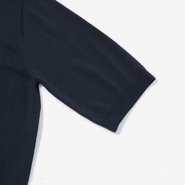 ・ORIGINAL PENGUIN By Munsingwear｜Saddle Shoulder Polo Sweater/ ペンギン バイ マンシングウェア/サドル ショルダー ショートスリーブ ポロ セーター/ネイビー #