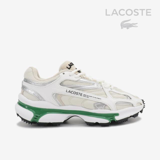 ・LACOSTE｜W L003 2K24 124 1 SFA/ ラコステ/ライフスタイル レトロテック ランニング/ホワイトｘグリーン #
