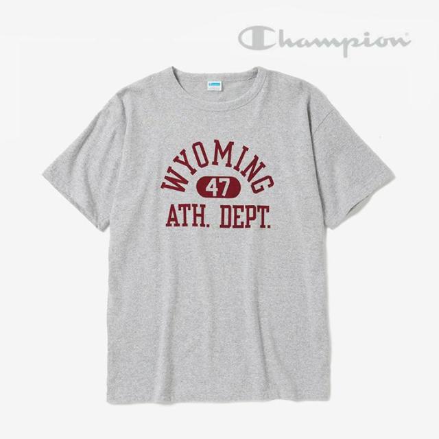 ・CHAMPION｜True To Archives 77QS T-Shirt / チャンピオン/トゥルー トゥ アーカイブス セブンティーズ ショートスリーブ Tシャツ/オックスフォードグレーｘレッド #