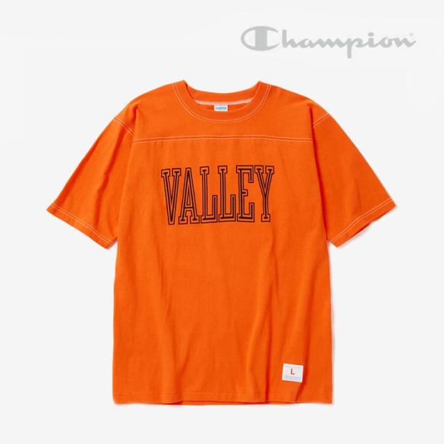 ・CHAMPION｜True To Archives QB 1/4 Sleeve Football T-Shirt Valley/ チャンピオン/トゥルー トゥ アーカイブス クウォーターバック クウォーター スリーブ フットボール Tシャツ/オレンジ #