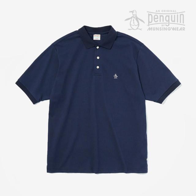 ・ORIGINAL PENGUIN By Munsingwear｜60s Set-In Gusset Polo Shirt/ ペンギン バイ マンシングウェア/シックスティーズ セットイン ガセット ポロ シャツ ショートスリーブ/ネイビー #