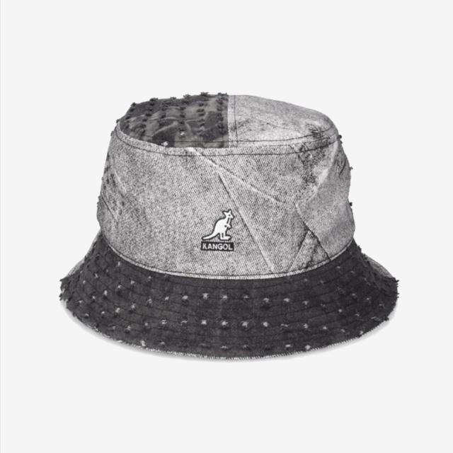 ・KANGOL｜Denim Mashup Bucket Hat/ カンゴール/デニム マッシュアップ バケット ハット/ブラックトロンプルイユ #_1